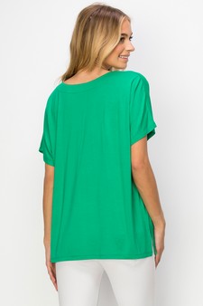 Women's Short Sleeve V-Neck Oversized Top style 3