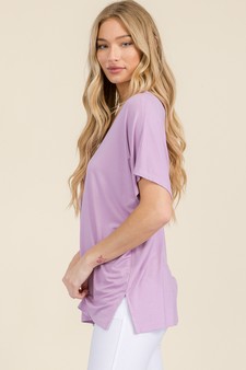 Women's Short Sleeve V-Neck Oversized Top style 2