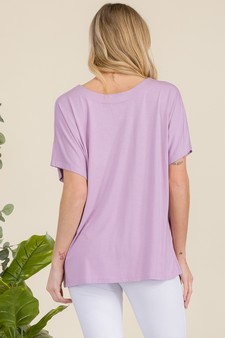 Women's Short Sleeve V-Neck Oversized Top style 3