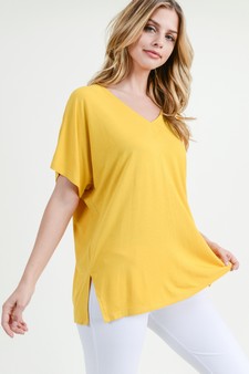 Women's Short Sleeve V-Neck Oversized Top style 3