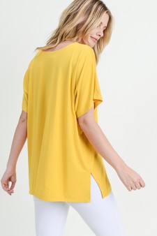 Women's Short Sleeve V-Neck Oversized Top style 5