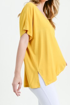 Women's Short Sleeve V-Neck Oversized Top style 6