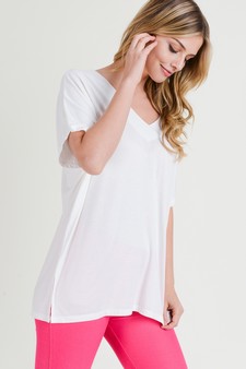 Women's Short Sleeve V-Neck Oversized Top style 3