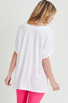 Women's Short Sleeve V-Neck Oversized Top style 5