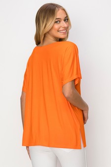 Women's Short Sleeve V-Neck Oversized Top style 3