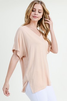 Women's Short Sleeve V-Neck Oversized Top style 2