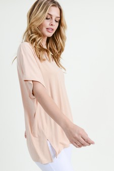 Women's Short Sleeve V-Neck Oversized Top style 3