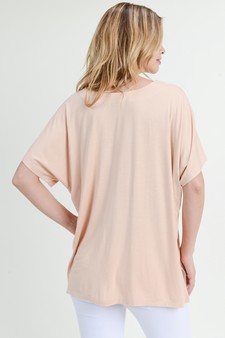 Women's Short Sleeve V-Neck Oversized Top style 5