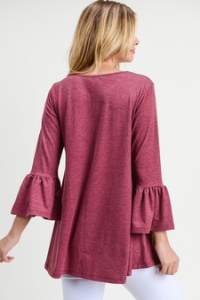 Women's 3/4 Bell Sleeve Top style 4