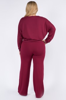 Women's Long Sleeve Top and Lounge Pants Set style 3