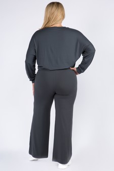 Women's Long Sleeve Top and Lounge Pants Set style 3