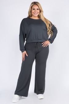 Women's Long Sleeve Top and Lounge Pants Set style 4