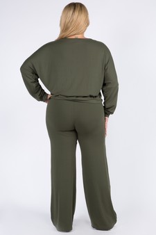 Women's Long Sleeve Top and Lounge Pants Set style 3