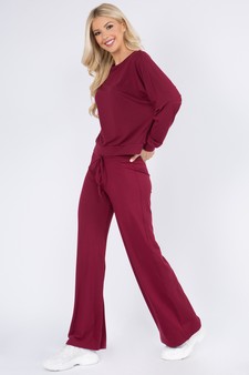 Women's Long Sleeve Top and Lounge Pants Set style 2