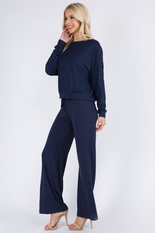 Women's Long Sleeve Top and Lounge Pants Set style 2
