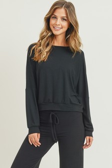 Women's Dropped Shoulder Long Sleeve Top style 2