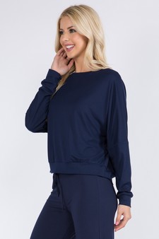 Women's Dropped Shoulder Long Sleeve Top style 2