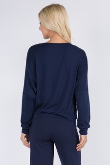 Women's Dropped Shoulder Long Sleeve Top style 3