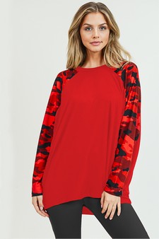 Women's Camouflage Dolman Sleeve Top style 2
