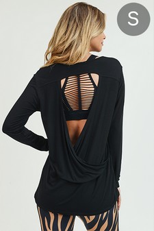 Women's Long Sleeve Cut-Out Back At leisure Top (Small only)