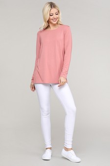 Women's Long Sleeve Cut-Out Back At leisure Top style 5