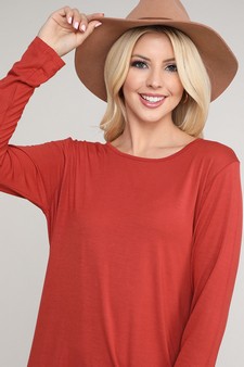 Women's Long Sleeve Cut-Out Back At leisure Top style 6