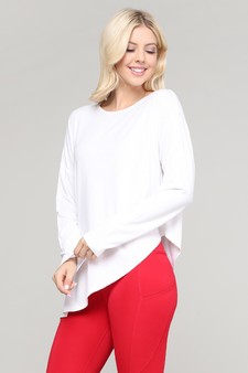 Women’s Long Sleeve Athleisure Top with Side Tie Detail style 2