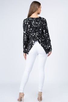 Women's Leopard Surplice Back Top style 4