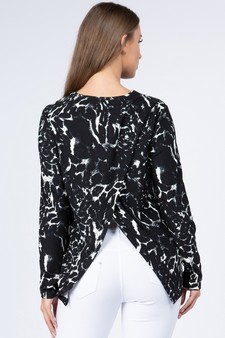Women's Leopard Surplice Back Top