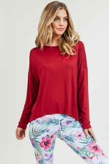 Women's Long Sleeve Tie Back Athleisure Top style 4