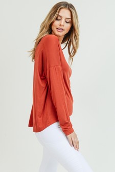 Women's Long Sleeve Tie Back Athleisure Top style 4