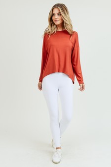 Women's Long Sleeve Tie Back Athleisure Top style 6