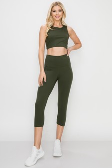 Women's Wrap Around X Tie Athleisure Tank style 4