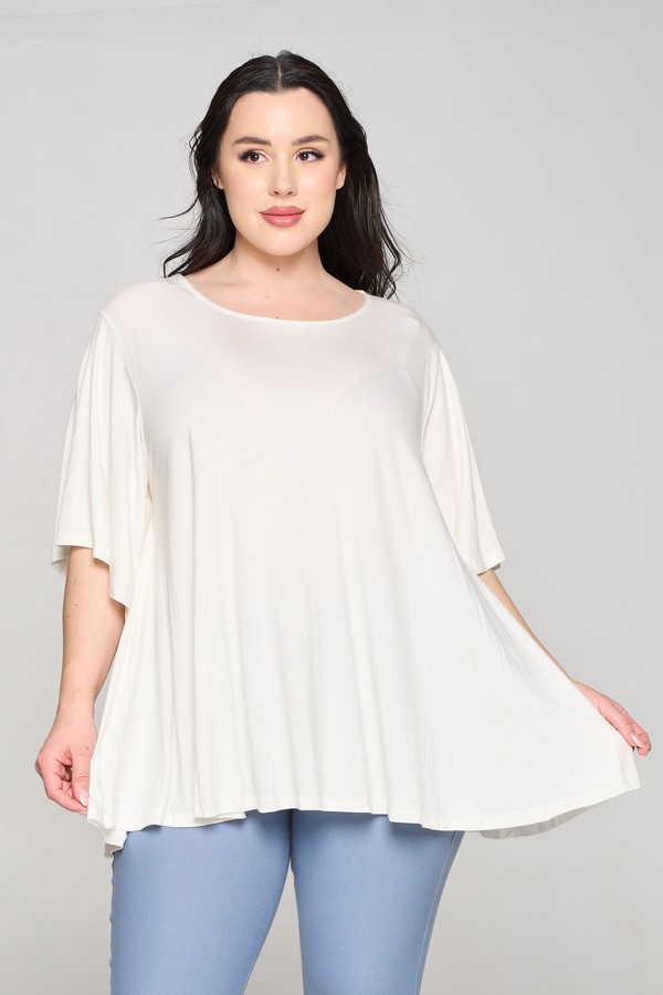 Women’s Short Sleeve Flowy Top - Wholesale - Yelete.com