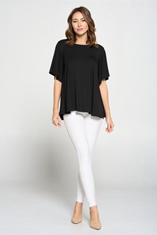 Women’s Short Sleeve Flowy Top style 5