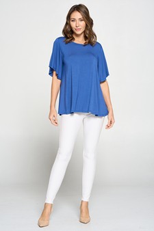 Women’s Short Sleeve Flowy Top style 5