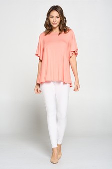 Women’s Short Sleeve Flowy Top style 5