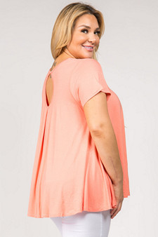 Women's Short Sleeve Pleat Detail Top style 2