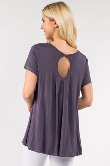 Women's Short Sleeve Pleat Detail Top