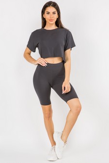 Women's Cropped Crew Tee style 4