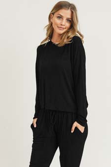 Women's Dropped Shoulder Long Sleeve Top style 2