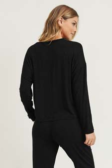 Women's Dropped Shoulder Long Sleeve Top style 5
