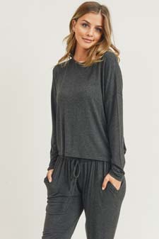 Women's Dropped Shoulder Long Sleeve Top style 2