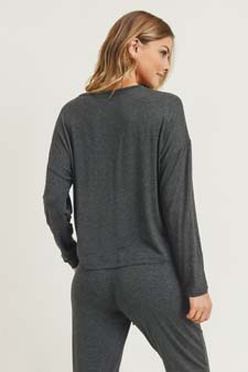 Women's Dropped Shoulder Long Sleeve Top style 6