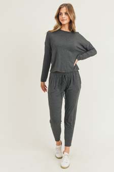 Women's Dropped Shoulder Long Sleeve Top style 8