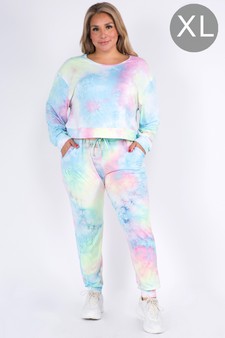 Women’s Long Sleeve Top and Jogger Tie Dye Set