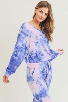 Women’s Long Sleeve Top and Jogger Tie Dye Set style 5