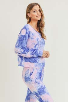 Women’s Long Sleeve Top and Jogger Tie Dye Set style 6