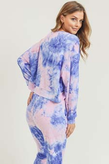 Women’s Long Sleeve Top and Jogger Tie Dye Set style 7