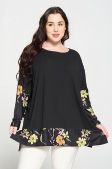 Women's Printed Detail Dolman Sleeve Top style 2